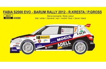 Decal – Fabia S2000 EVO - Barum Rally 2012 - Kresta / Gross